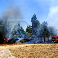 Incendio cerca del Colegio Pastor Sito en pleno casco urbano de Badajoz