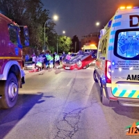 Vuelco de un vehículo en Cáceres