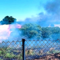 Incendio en una finca cercana a las casas aisladas de Gévora