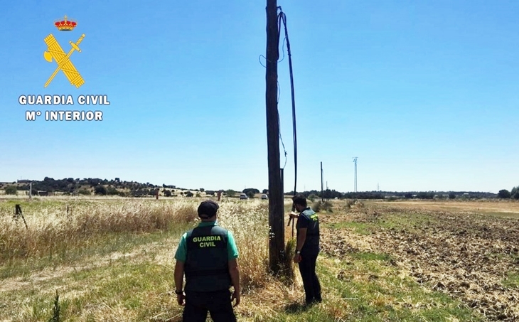 Detienen al supuesto autor del robo de cable de cobre en Badajoz