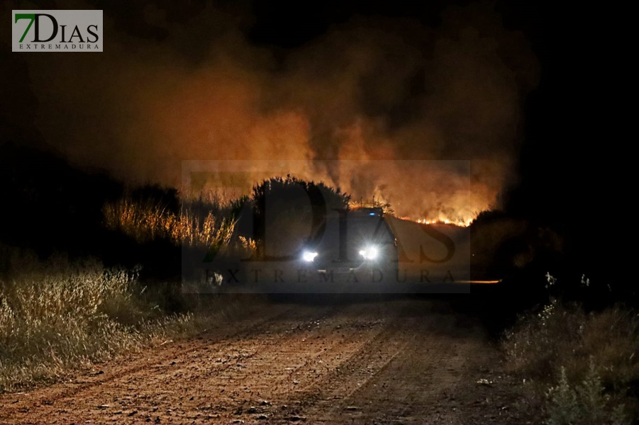 Imágenes del incendio en Las Vaguadas (Badajoz)