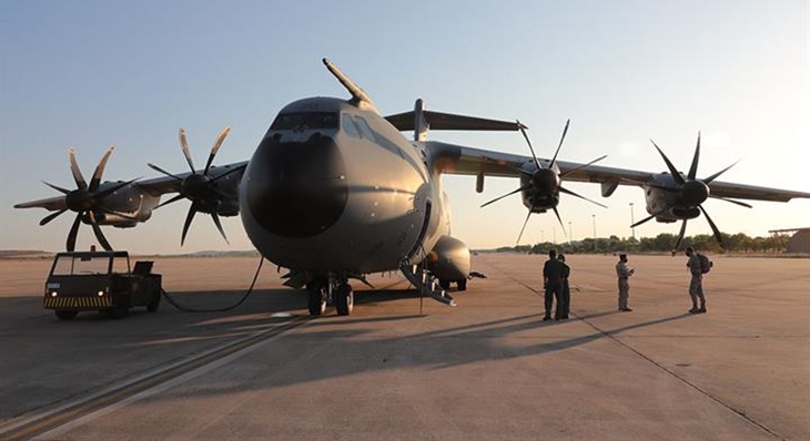Un tercer A400M pone rumbo a Afganistán desde España