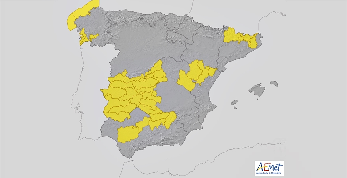 Toda Extremadura estará el lunes en alerta amarilla por calor