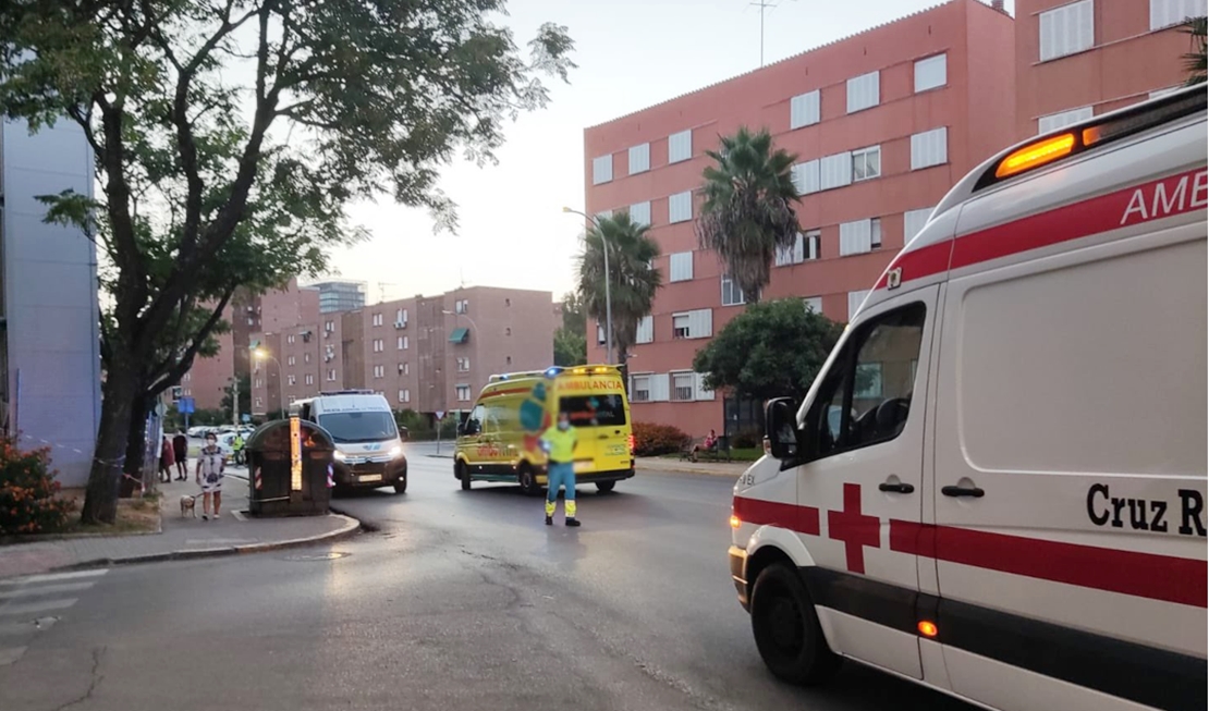 Trasladado al Universitario tras sufrir un accidente en Badajoz