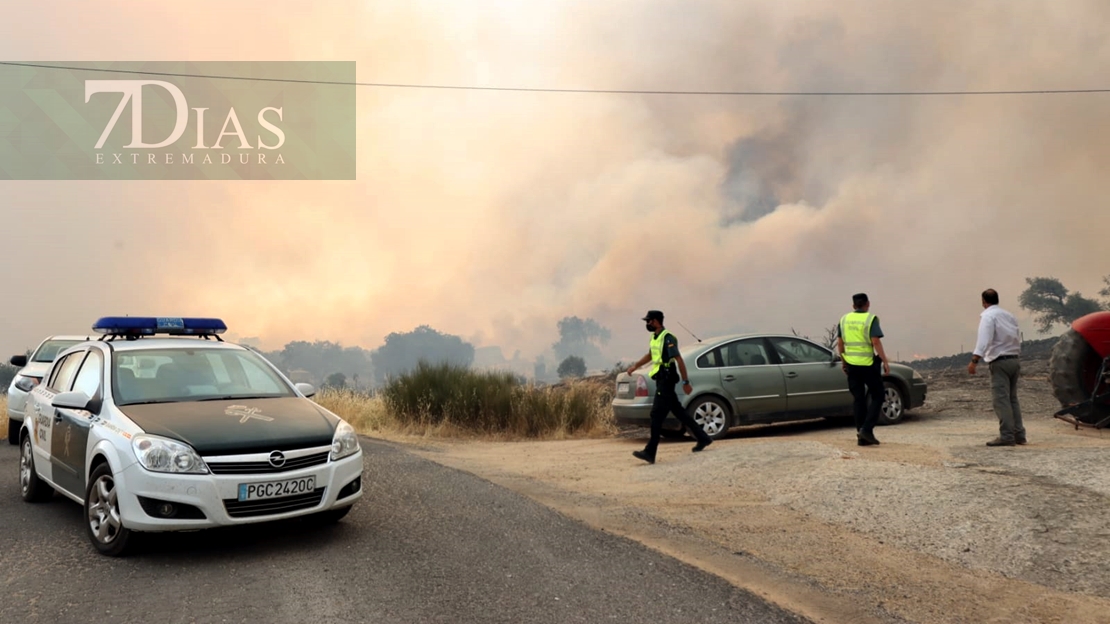 Grave incendio forestal cercano a Alburquerque