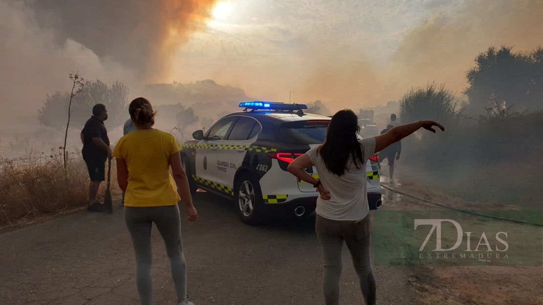 Grave incendio forestal cercano a Alburquerque