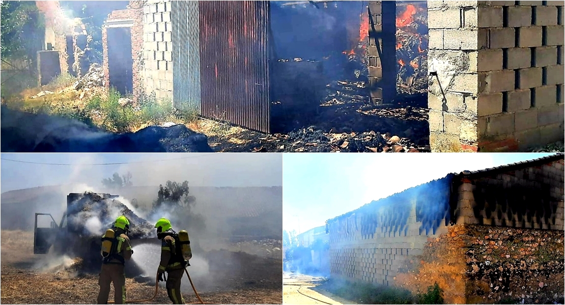 Incendio agrícola en La Vera