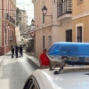 REPOR - La calle Martín Cansado queda cortada tras el derrumbe de un andamio en Badajoz