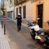 REPOR - La calle Martín Cansado queda cortada tras el derrumbe de un andamio en Badajoz