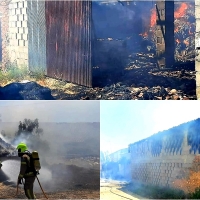 Incendio agrícola en La Vera