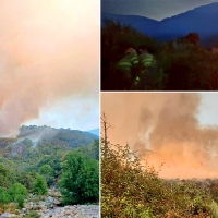 Gran despliegue de medios para frenar otro incendio forestal en Extremadura