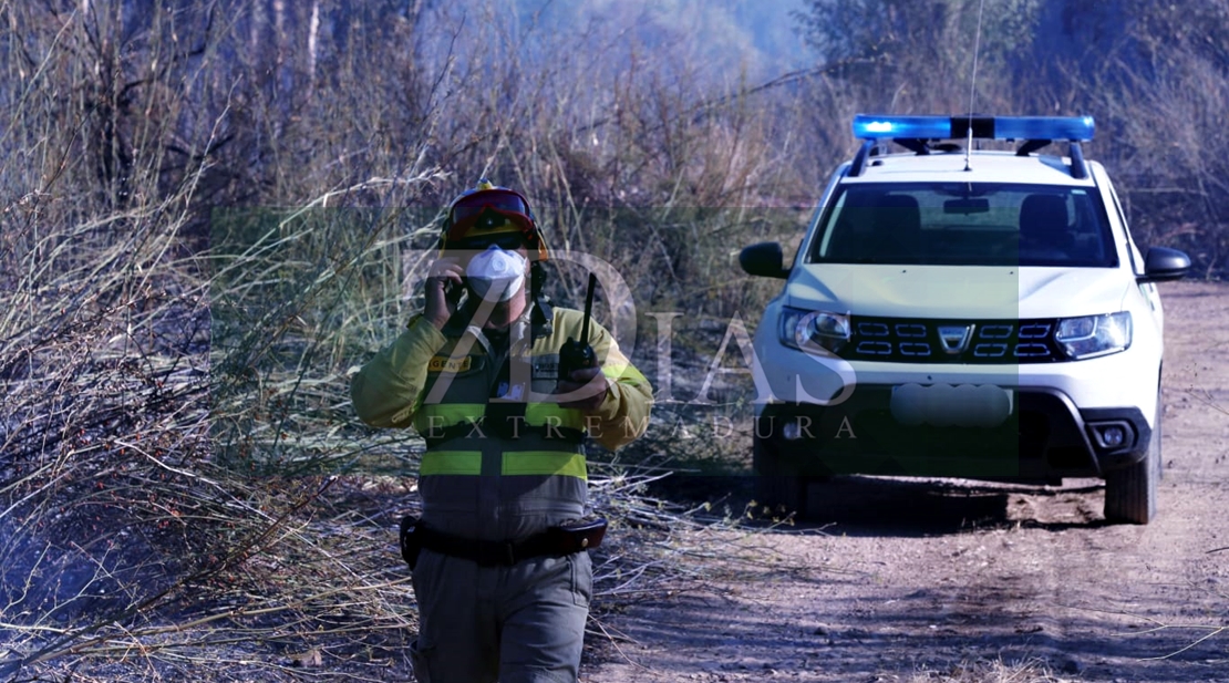 Incendio en las Vegas Bajas del río Guadiana