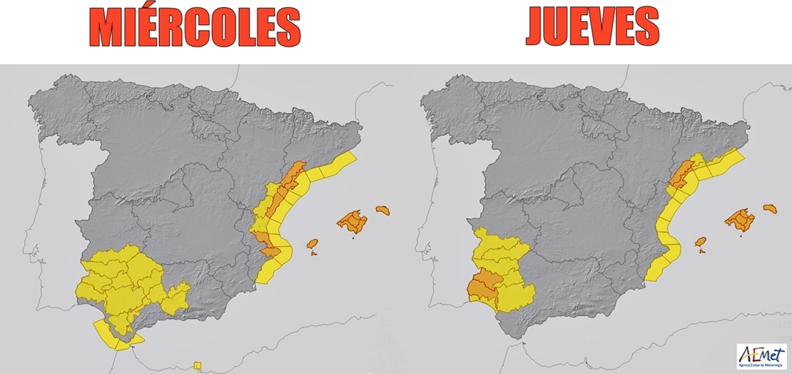 Atención a las lluvias que vienen a la provincia de Badajoz