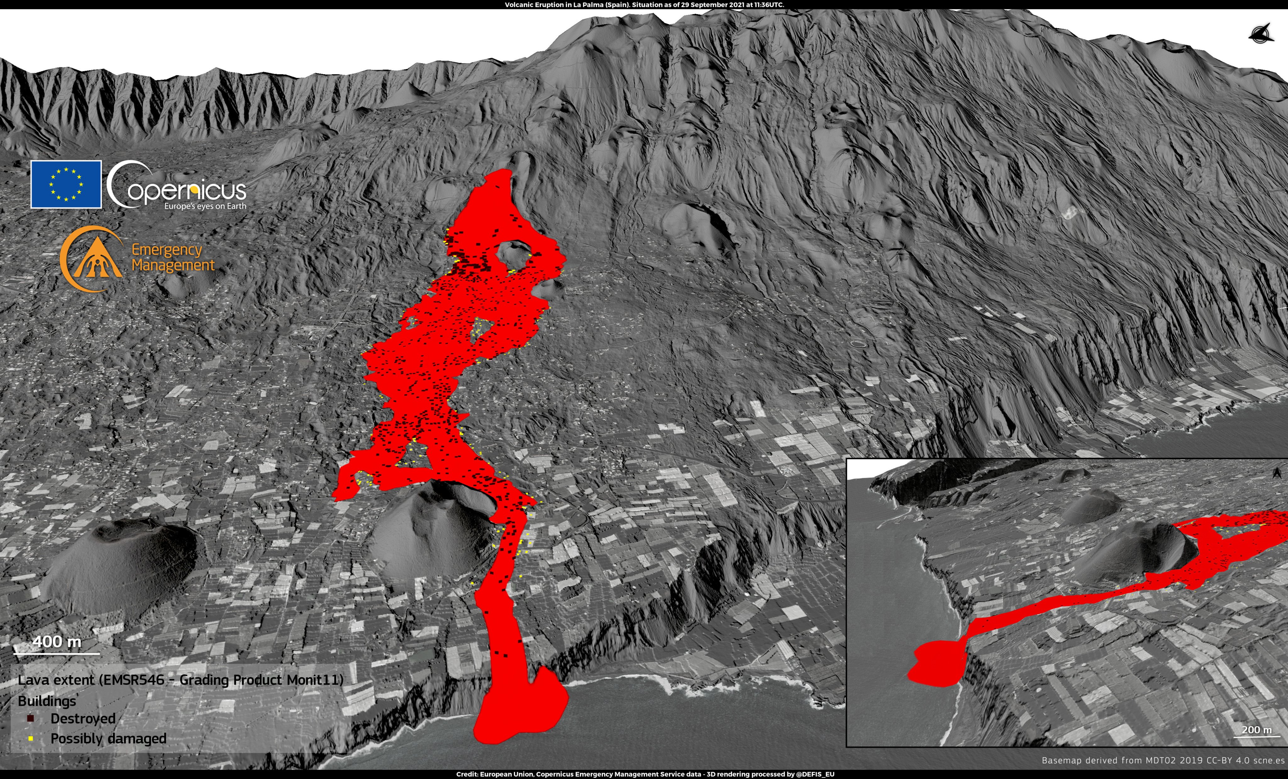 La situación no está estabilizada en La Palma