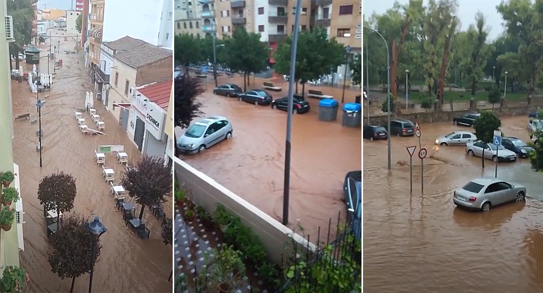 Almendralejo está siendo uno de los municipios más afectados por la lluvia