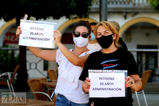 Manifestación por el descontento de los empleados públicos en abuso de la temporalidad