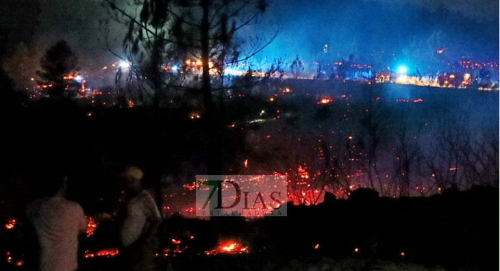 Portugal y España aúnan esfuerzos para extinguir un incendio forestal en la Codosera