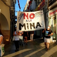 Manifestación de los colectivos en Mérida en contra de las minas a cielo abierto