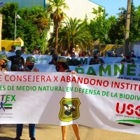 Nueva manifestación de los Agentes del Medio Natural de Extremadura: &quot;Esto ya es insoportable&quot;
