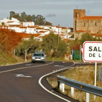 Corte en la carretera extremeña BA-031