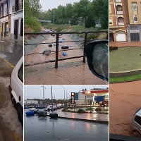 VÍDEO: La lluvia hace estragos en varios puntos de la provincia de Badajoz