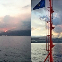 Prohíben la navegación en las zonas próximas a la erupción volcánica en La Palma