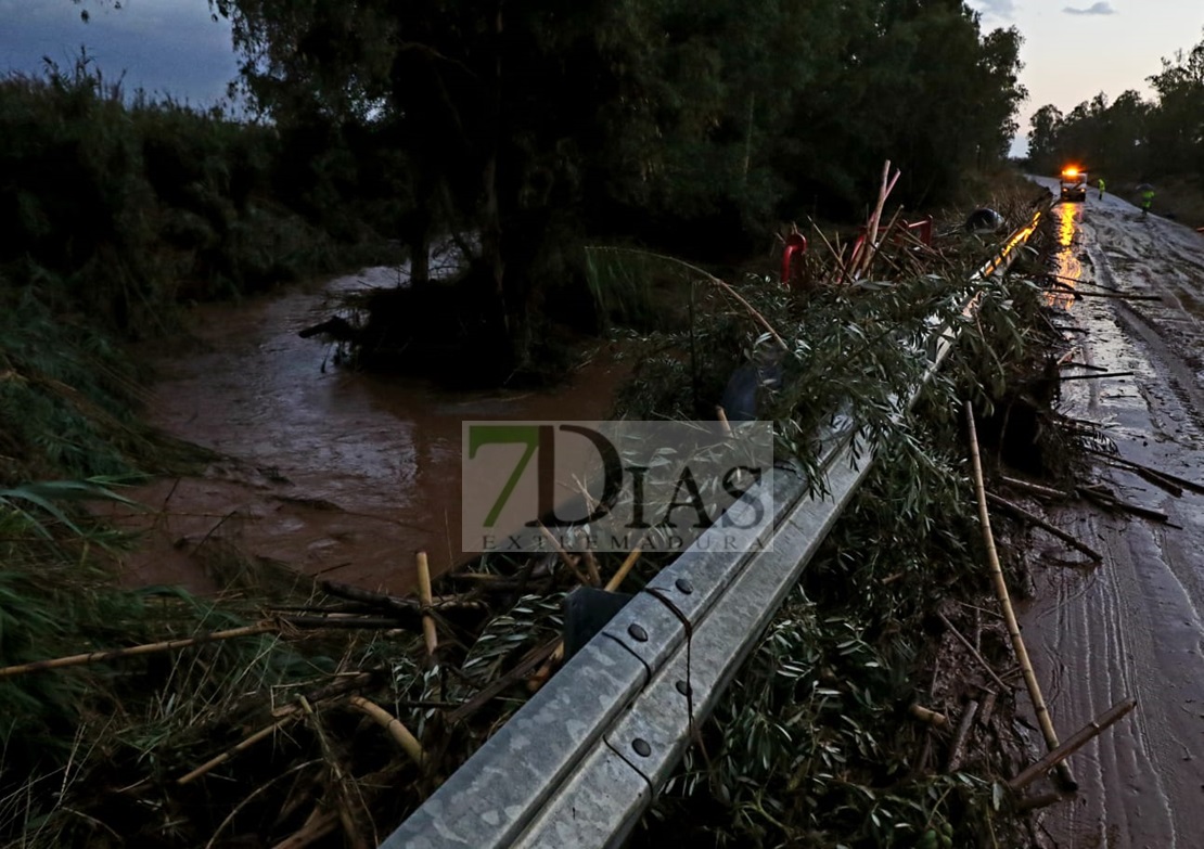 Estragos del temporal a su paso por Extremadura