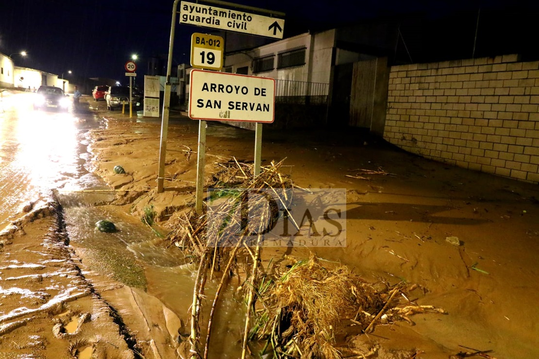 Estragos del temporal a su paso por Extremadura