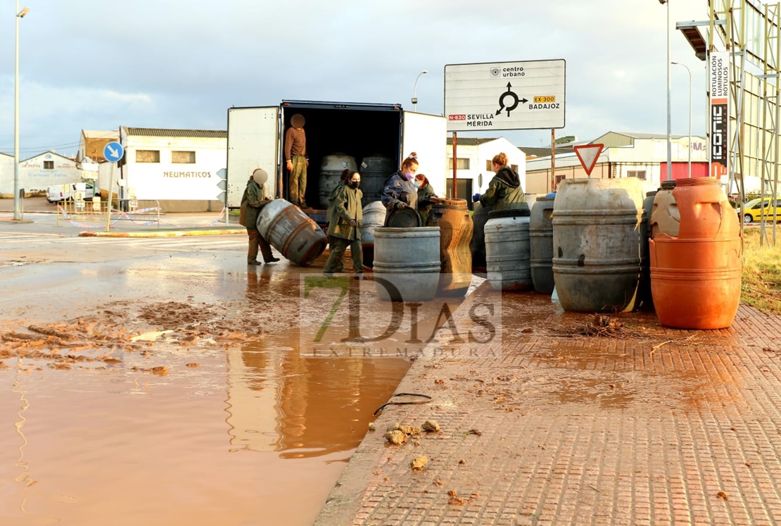 Estragos del temporal a su paso por Extremadura