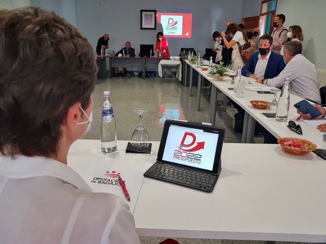 El equipo de gobierno perfila en Alange el presupuesto de la Diputación de Badajoz para el 2022