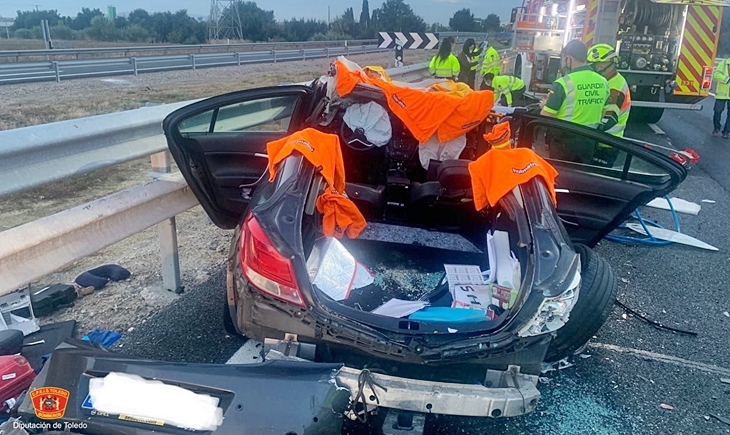 Un conductor kamikaze provoca una colisión múltiple con heridos en la A-42