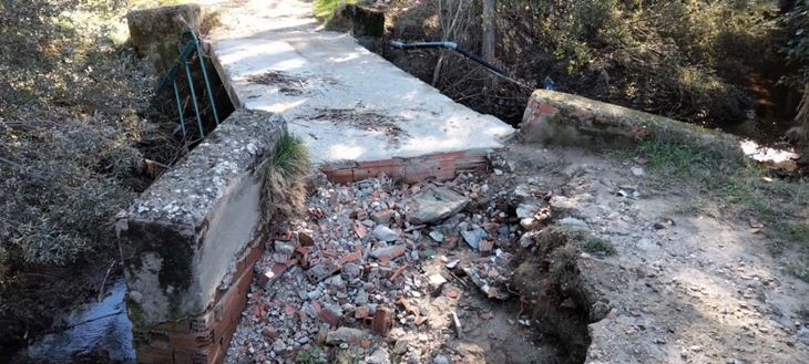 Más de 1 millón de euros para reparar daños en caminos públicos tras las tormentas de septiembre