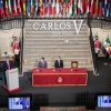 Angela Merkel recibe en Extremadura el premio Carlos V de la mano del rey Felipe VI
