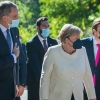Angela Merkel recibe en Extremadura el premio Carlos V de la mano del rey Felipe VI