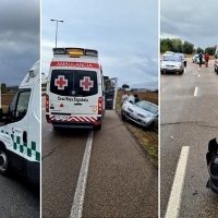 Cruz Roja se desplaza a tres accidentes en la BA-020 y la EX-201