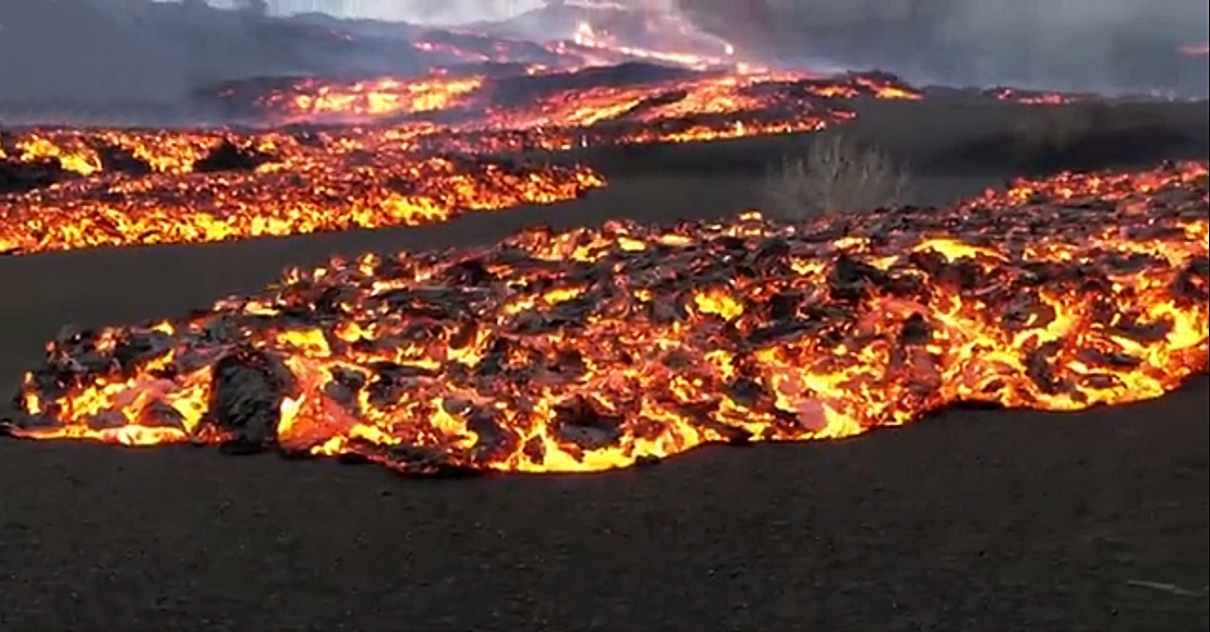 El Volcán de la Palma presenta una nueva salida de lava