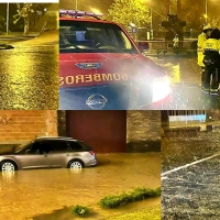 Bomberos y Policía realizan varias intervenciones tras las fuertes lluvias en Plasencia