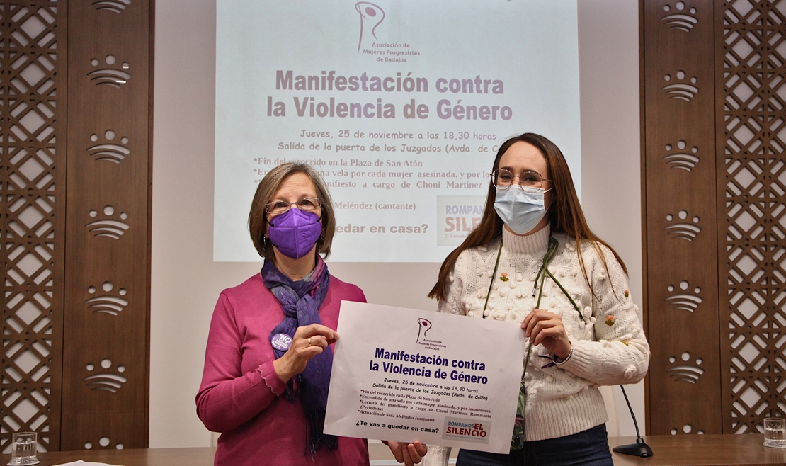 Una manifestación de repulsa y sensibilización recorrerá Badajoz el 25N