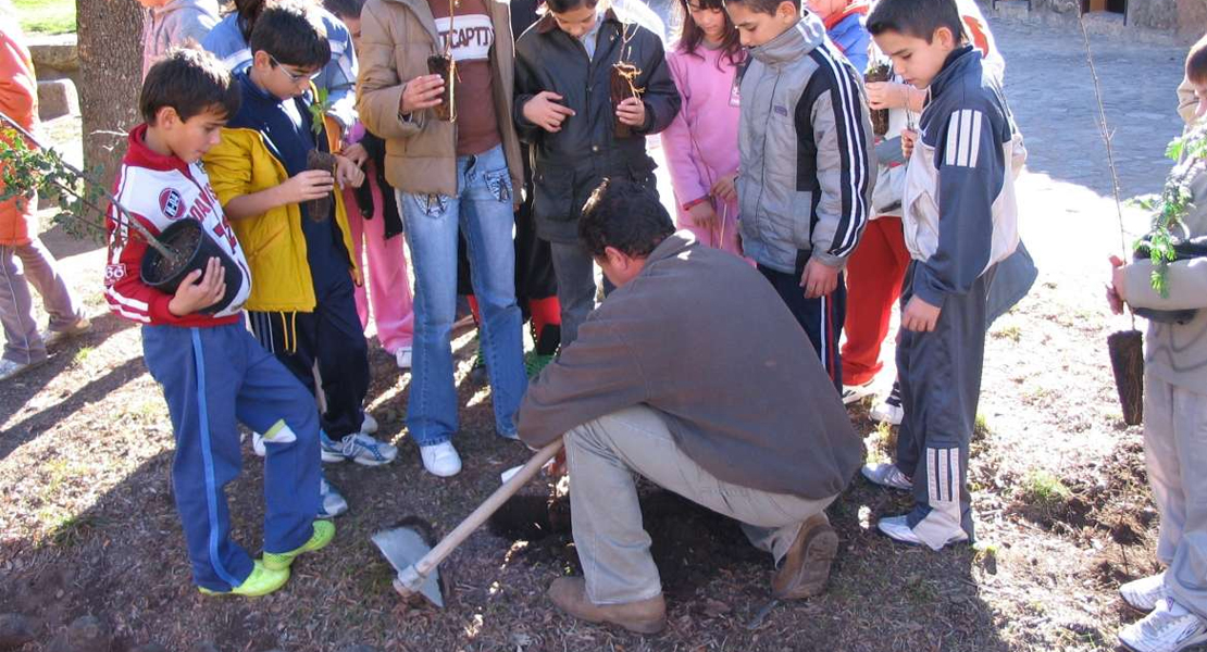 Promueven actividades de reforestación y ornamentación entre los centros educativos extremeños