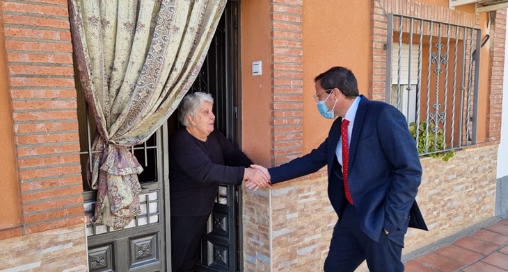El presidente de la Diputación de Badajoz visita Villarta de los Montes