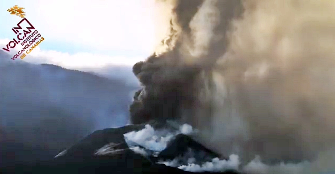 El 112 recomienda evitar la estancia prolongada al aire libre en la zona del Volcán
