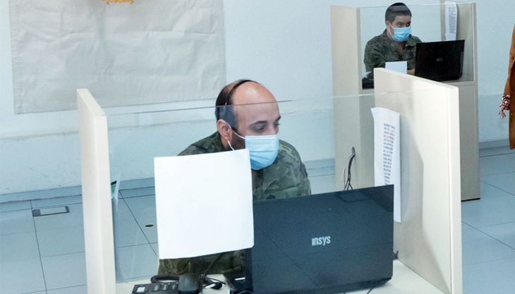Los militares vuelven a rastrear contactos de covid en Extremadura