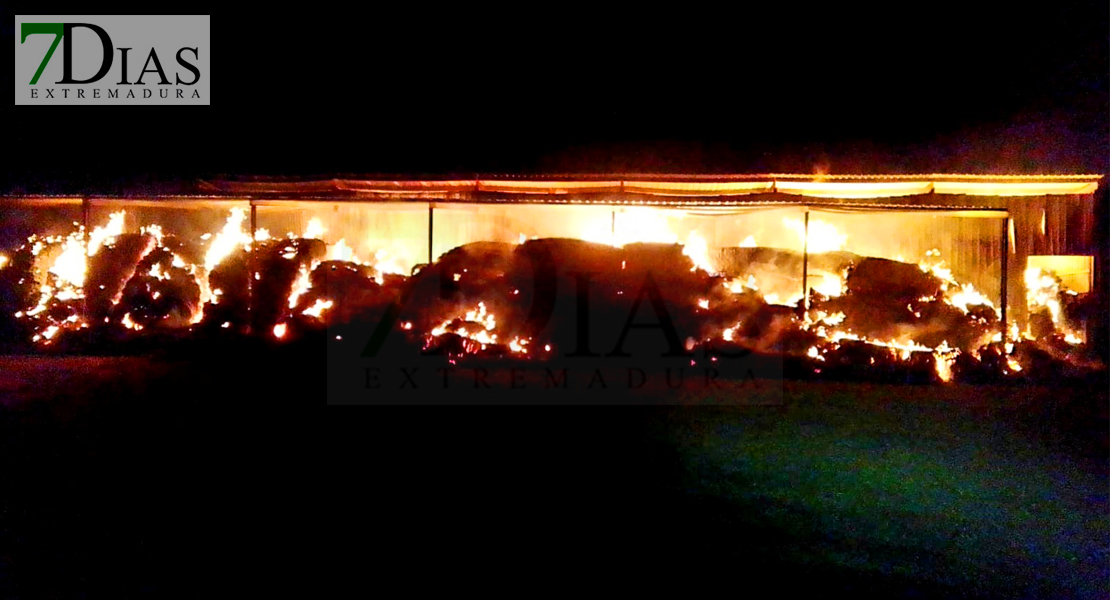 Incendio en una finca de Torrejón El Rubio (Cáceres)