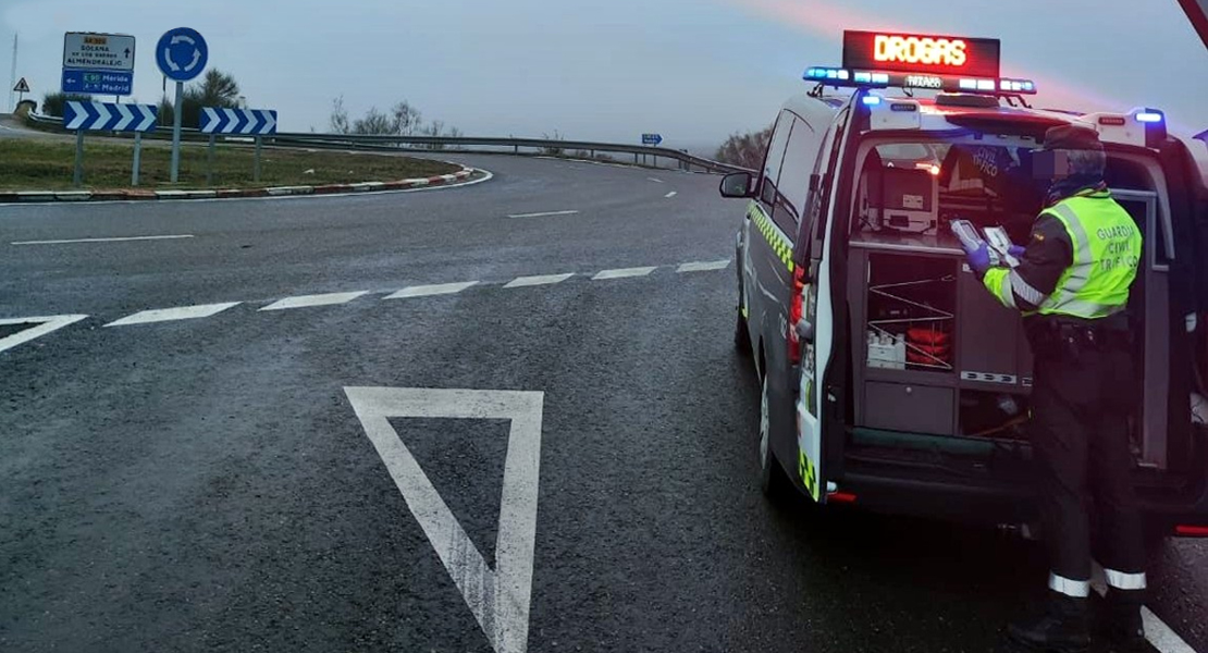 Investigan a un conductor de Almendralejo que circulaba bajo la influencia de drogas tóxicas