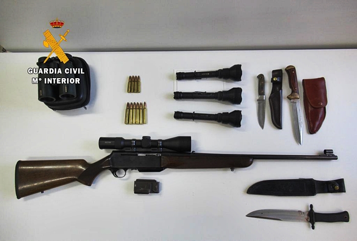 Operación contra la caza furtiva en la comarca de Trujillo (Cáceres)