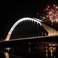 Fuegos artificiales en Mérida en honor a la patrona Santa Eulalia