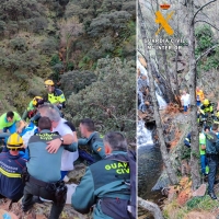 Así ha sido el complicado rescate del senderista accidentado en Cáceres