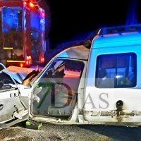 Colisión con atrapado en la N-110 (CC)