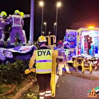 Una furgoneta que transportaba pruebas PCR se accidenta en Cáceres