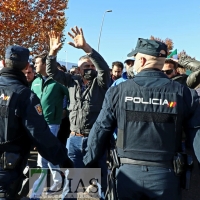 Agradecen la labor de la policía en la manifestación del campo extremeño en Mérida